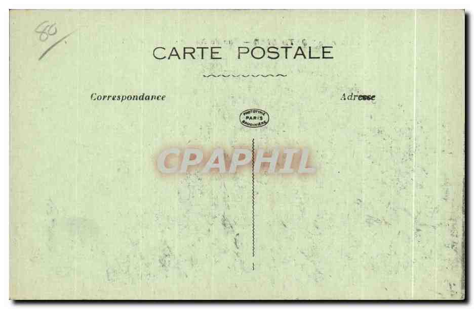 Ruines de MONTDIDIER — Rue de Noyon — éditeur Phototypie Paris — Verso