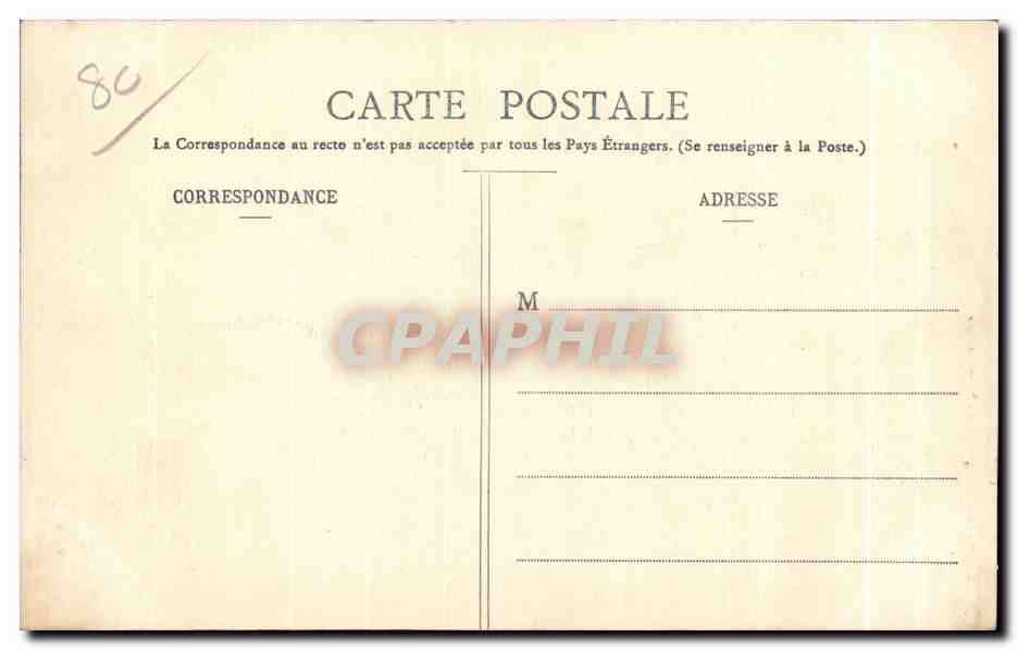 CPA Amiens Citadelle Entree de la Caserne Militaria  — Rückseite