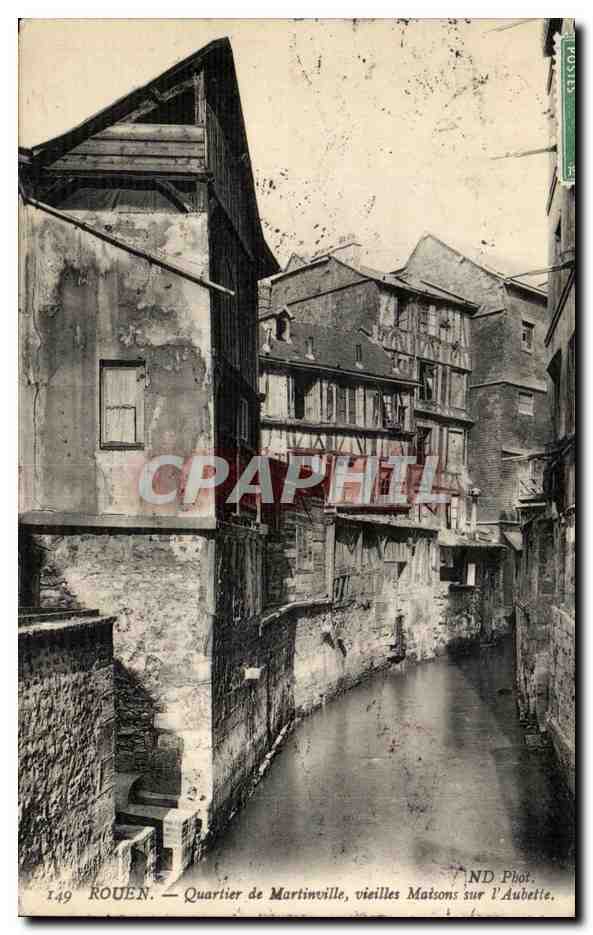 CPA Rouen Quartier de Martinville vieilles Maisons sur l Aubette