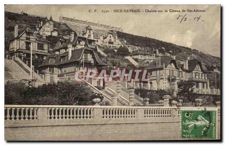 CPA Nice Havrais Chalets sue le Coteau de ste Adresse