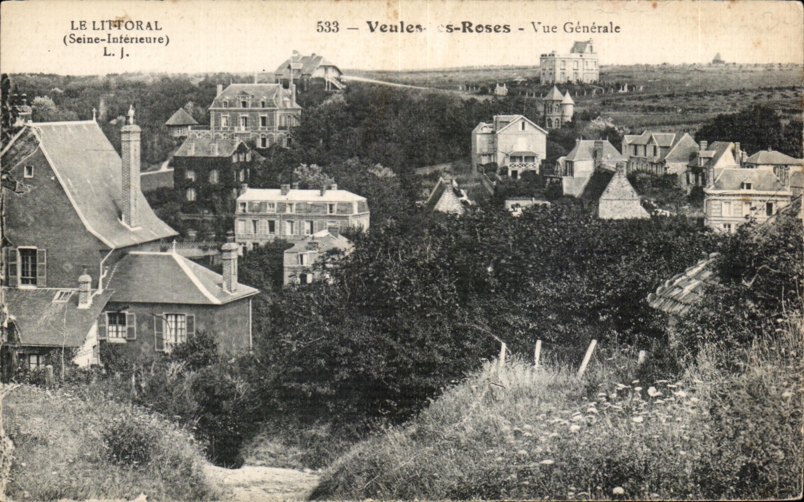 CPA Veules s Roses Vue Generale