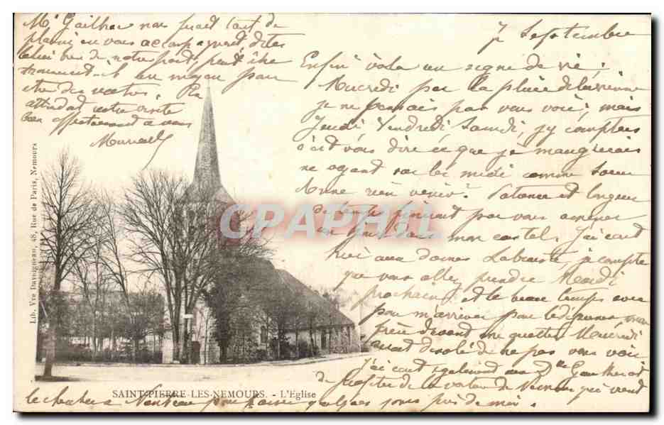 CPA Saint Pierre Les Nemours L Eglise