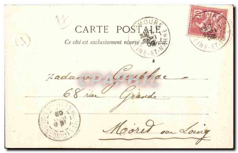 CPA Saint Pierre Les Nemours L Eglise — Rückseite