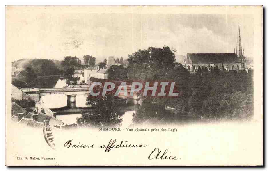 CPA Nemours Vue generale prise des Laris