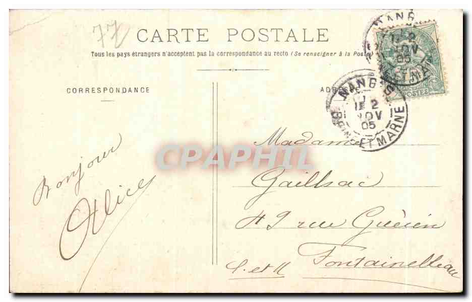 CPA Nangis Ancien chateau feodal siecle — Back