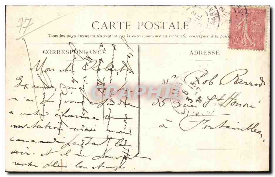 CPA Morret sur Loing Les Remparts — Verso
