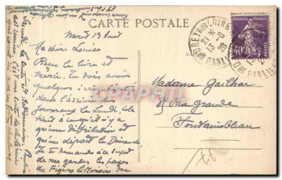CPA Moret sur Loing L Eglise Notre Dame  — Verso