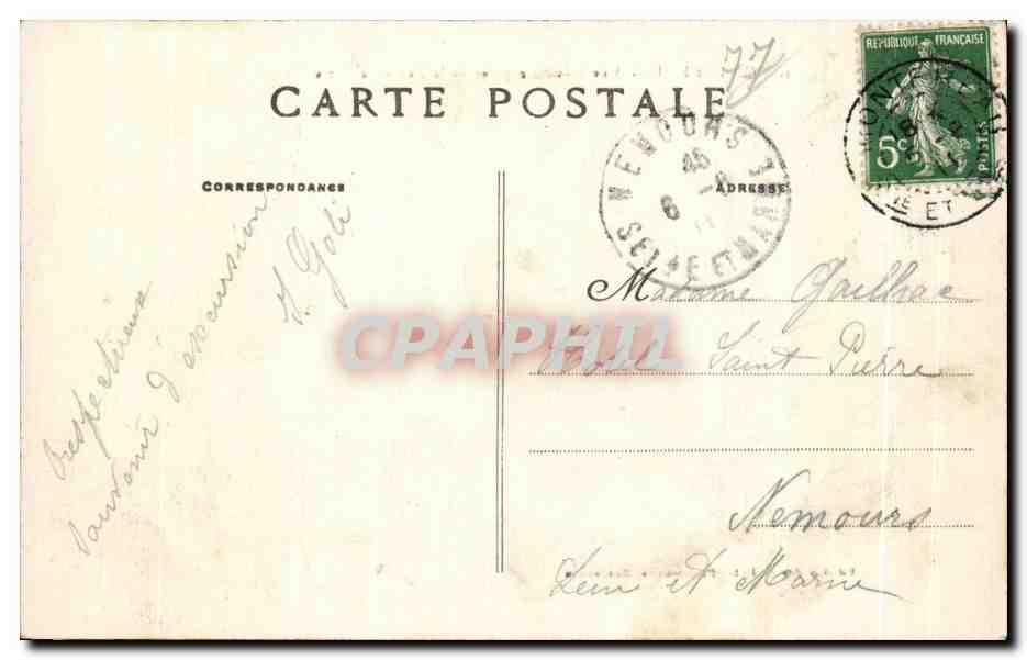 Montereau — Vue Générale prise de la Route de Paris — Édition des Éditeurs Parisiens — Rückseite