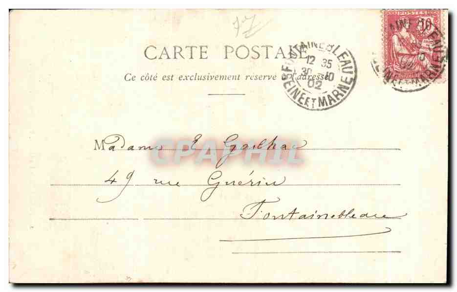 CPA Barbizon Un Chene Carrefour du Bas Breau — Rückseite
