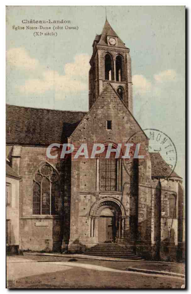 CPA Chateau Landon Eglise Notre Dame cote ouest