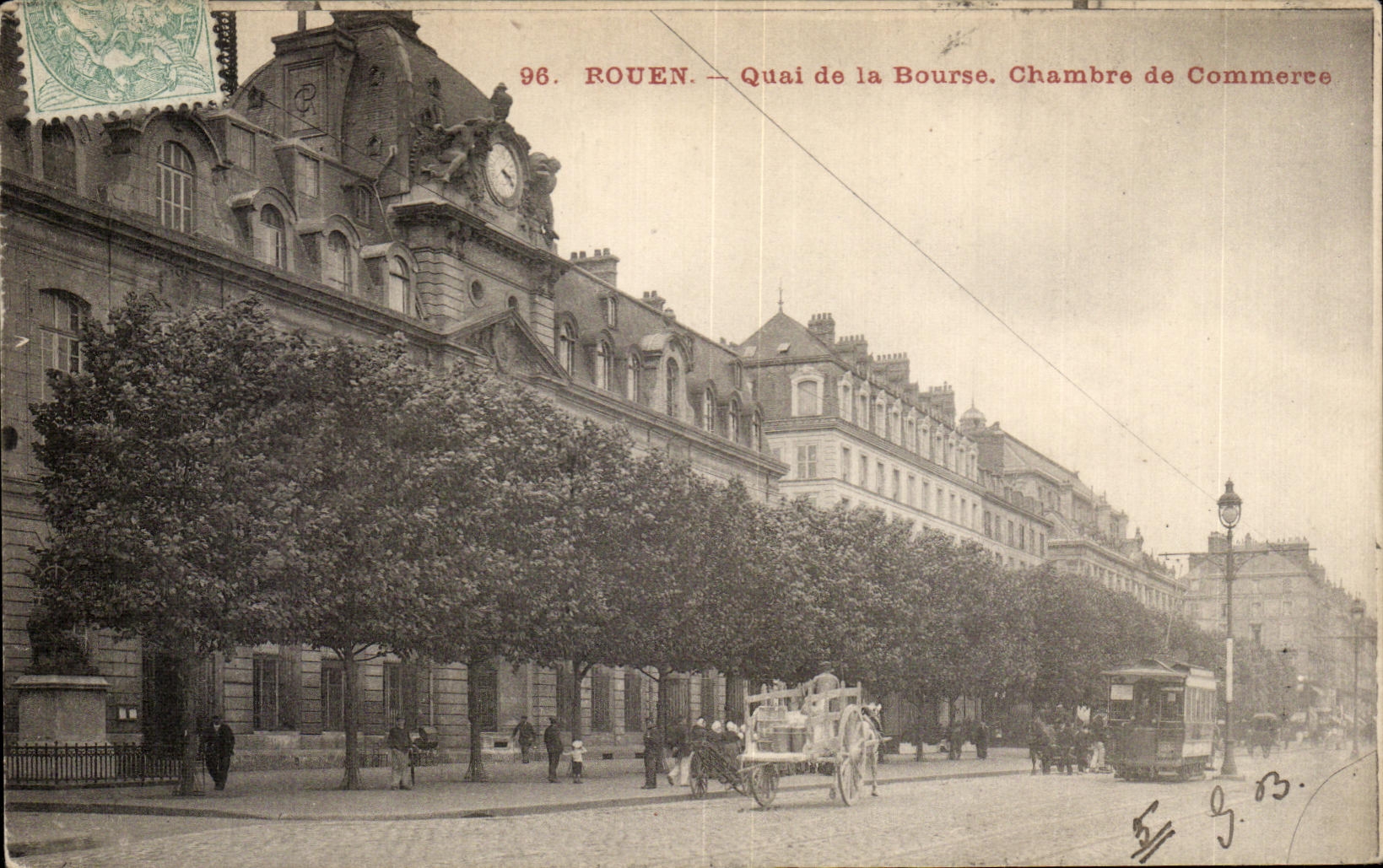 CPA Rouen Quai de la Bourse Chambre de Commerce 