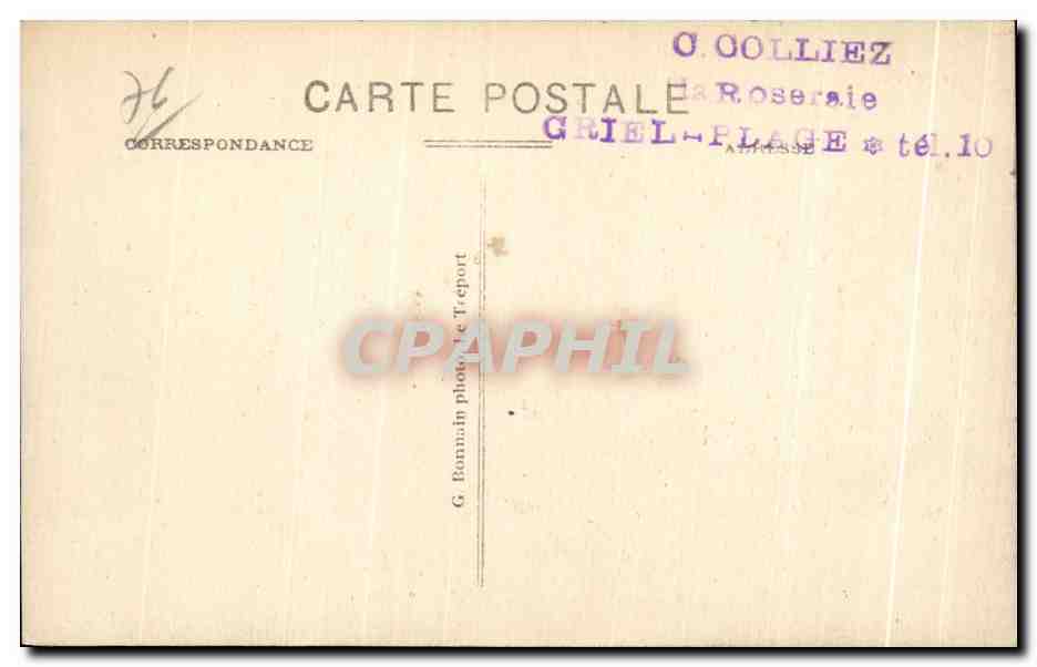 CPA Criel Plage Edition du Coq d Or 1921 Les Premieres Villas de Mont Joli Bois Le Boulevard Maritime — Rückseite