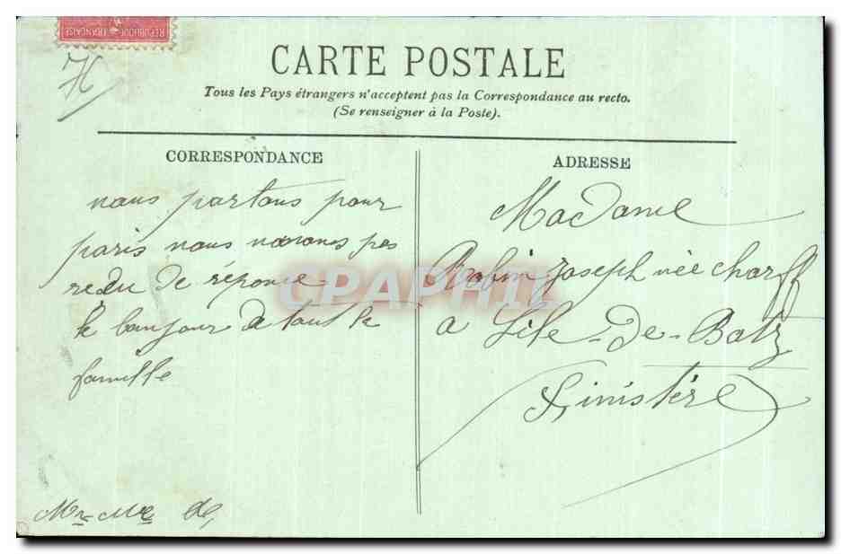 CPA Le Havre Sainte Adresse Notre Dame des l lots et la Fille — Rückseite