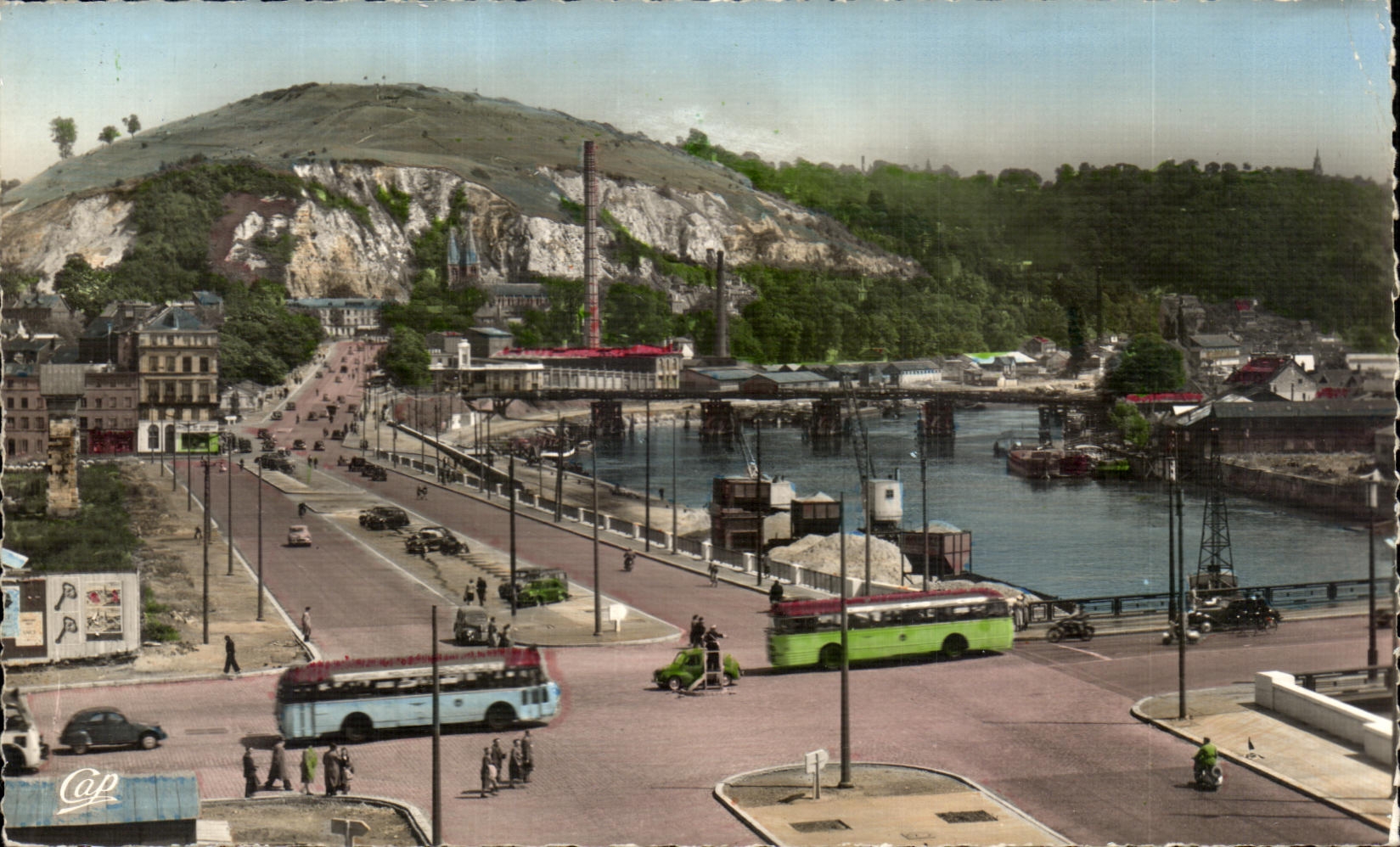 CPA Rouen Les Quais vers Bon Secours