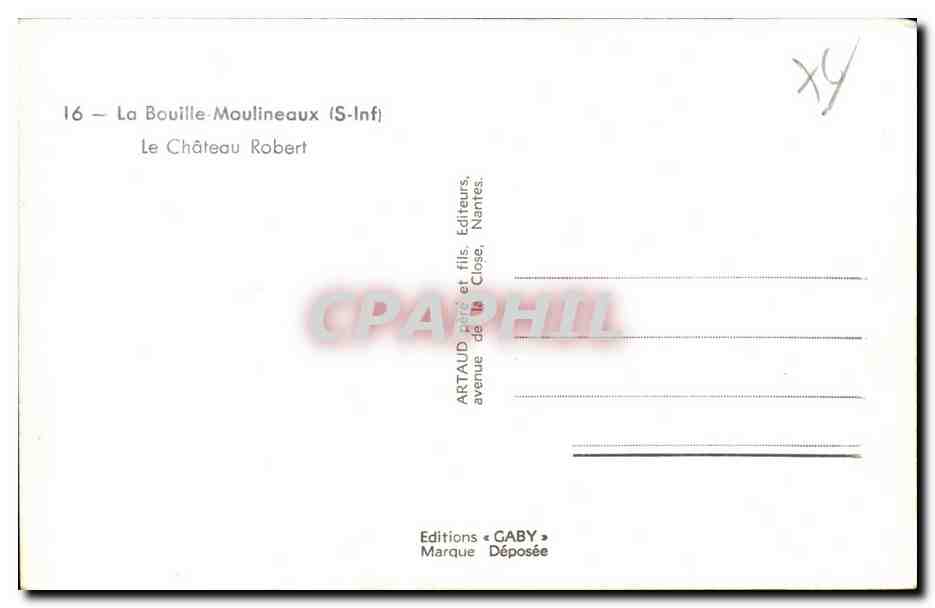 CPA La Bouille Moulineaux Le Chateau Robert — Rückseite
