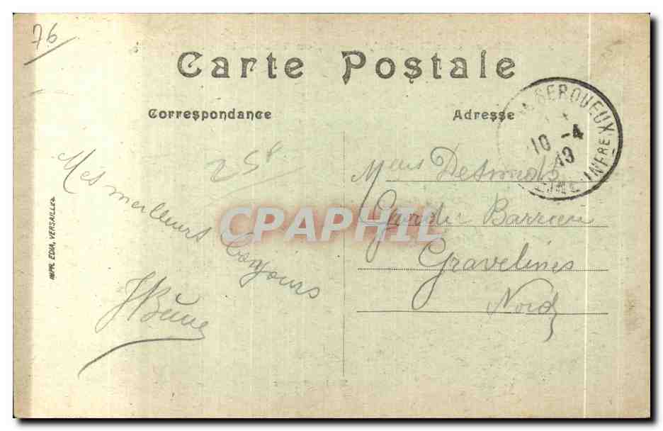 CPA Forges les Eaux Station Thermale Hosplce Beaut — Rückseite