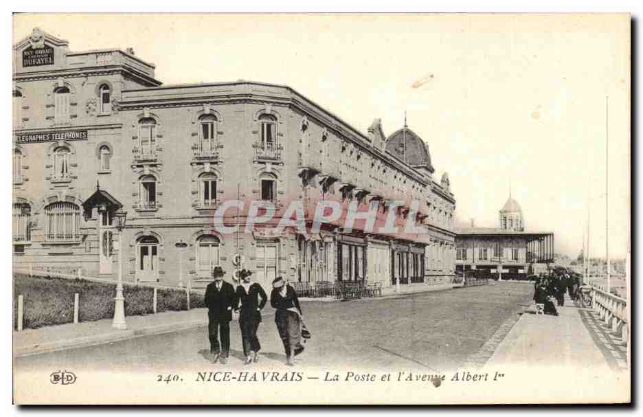 CPA Nice Havrais La Poste et l Avenue Albert l