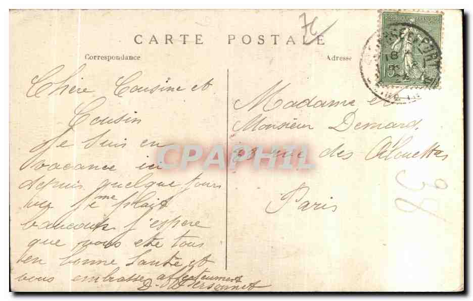 CPA St Pierre en Port Avenue du Chateau — Rückseite