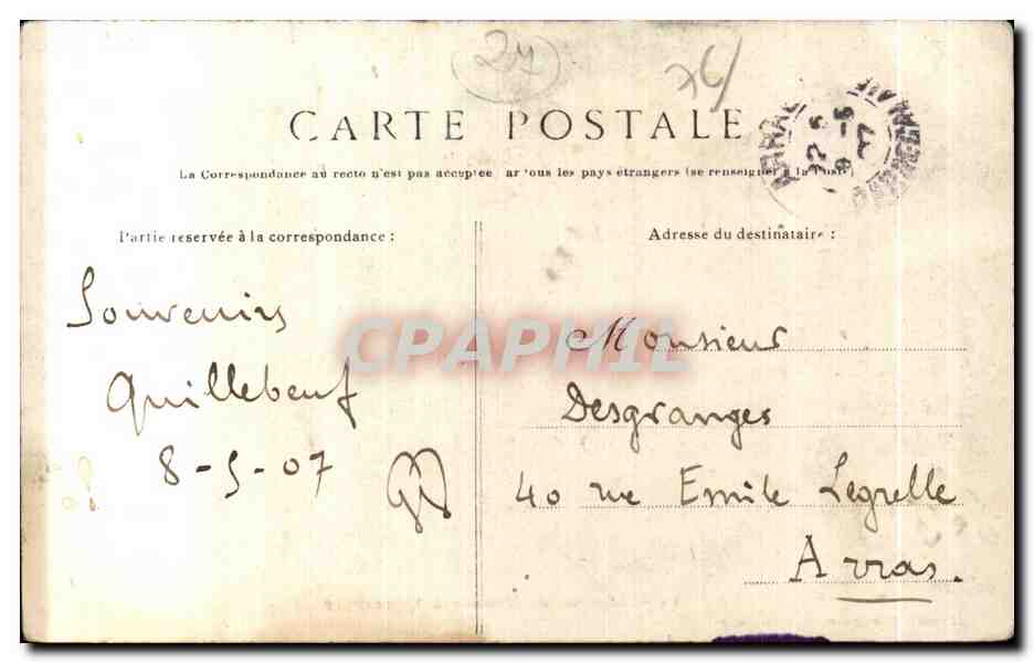 CPA Le phenomene du Mascaret a Quillebeuf — Rückseite
