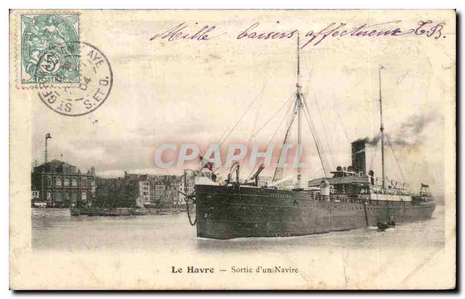 CPA Le Havre Sortie d un Navire