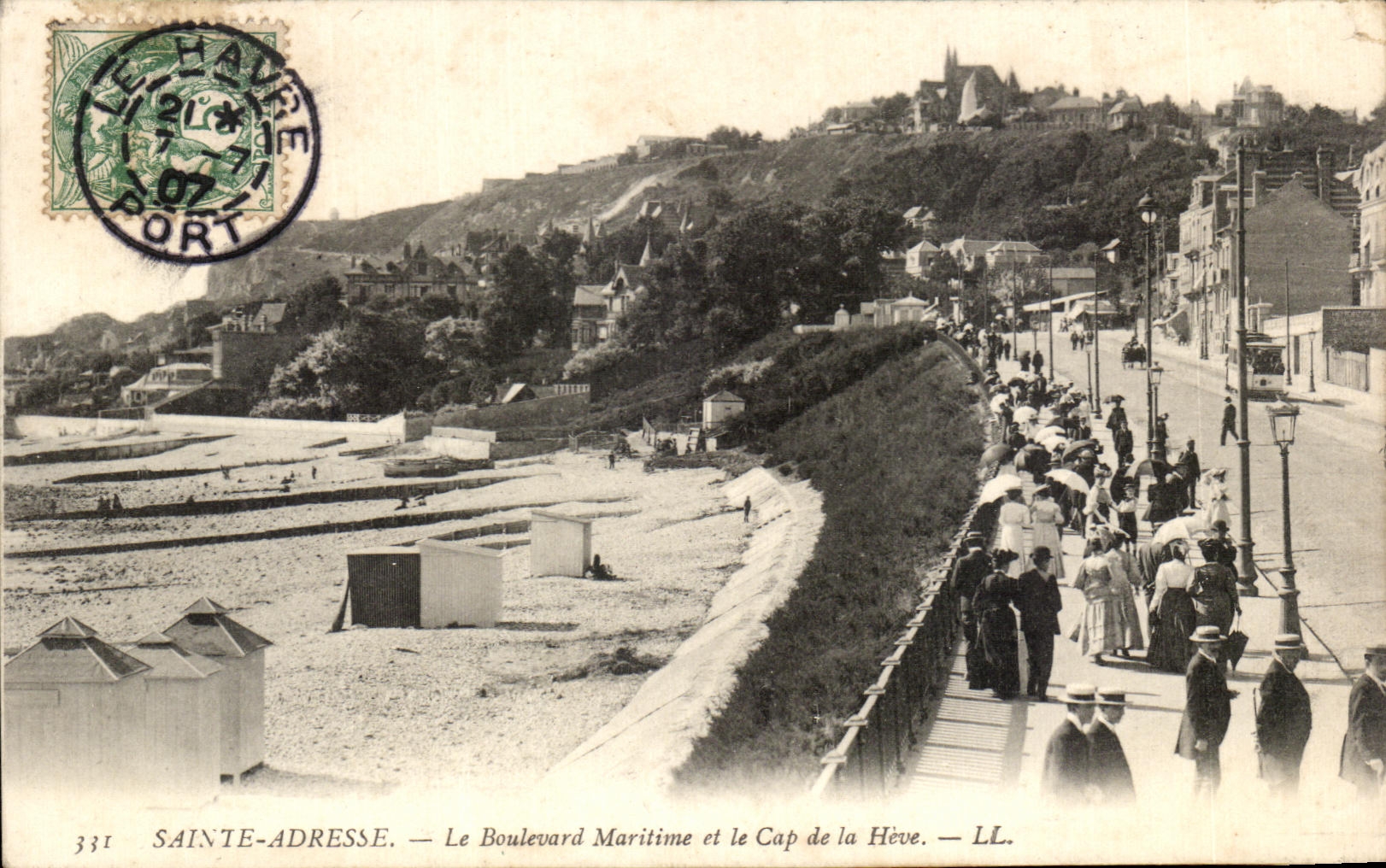 CPA Sainte Adresse Le Boulevard Maritime et le Cap de la Heve