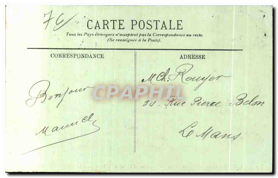 CPA Sainte Adresse Le Boulevard Maritime et le Cap de la Heve — Rückseite