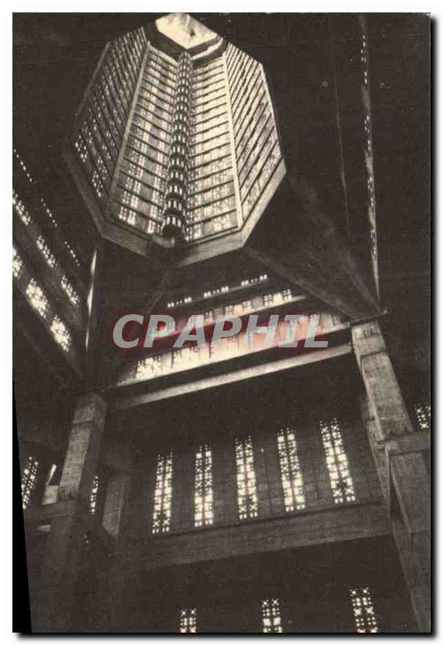 CPA Eglise St Joseph Le Havre Vue interieure