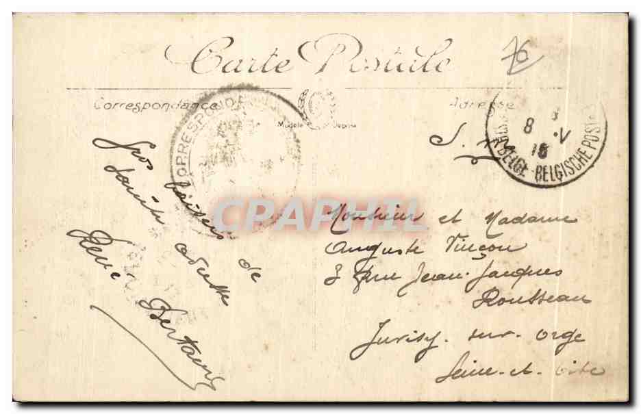 CPA Le Havre Transatlantique par gros temps — Rückseite