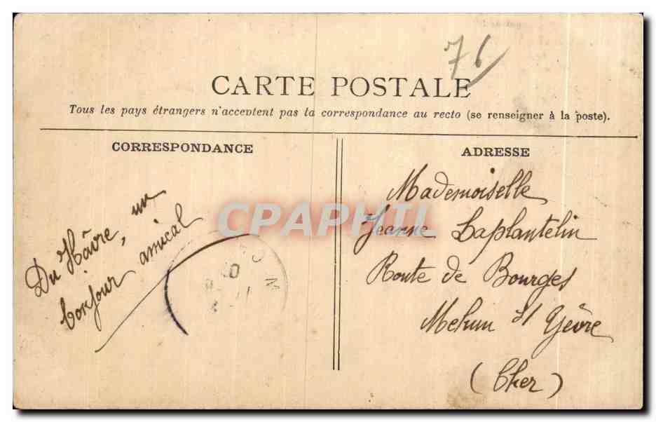 CPA Le Havre Bassin de I Eure Bateau — Rückseite