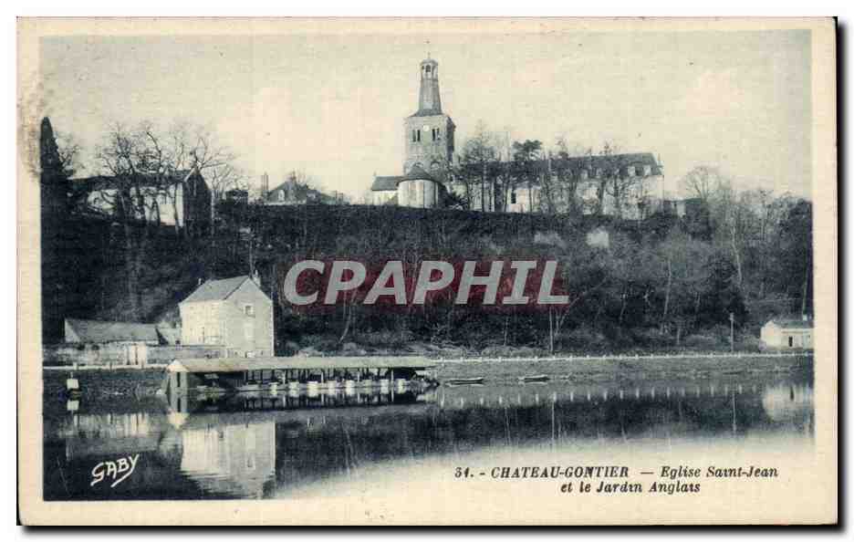 Château-Gaontier — Église Saint-Jean et le Jardin Anglais — Gaby