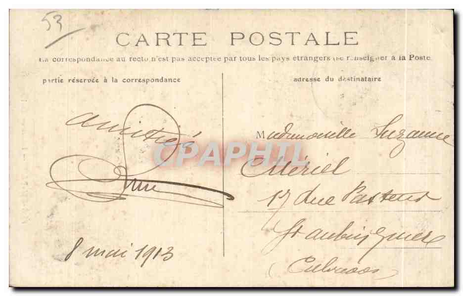 CPA Le Mayenne IIIustree Pre En Pail Interieur de I Eglise — Rückseite