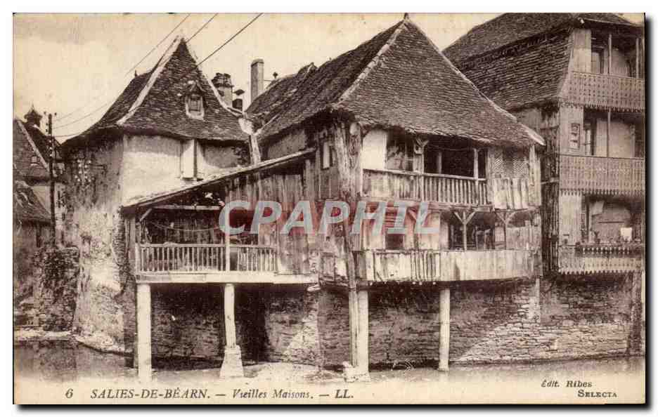 Salies-de-Béarn — Vieilles Maisons — LL. — Édit. Ribes Selecta