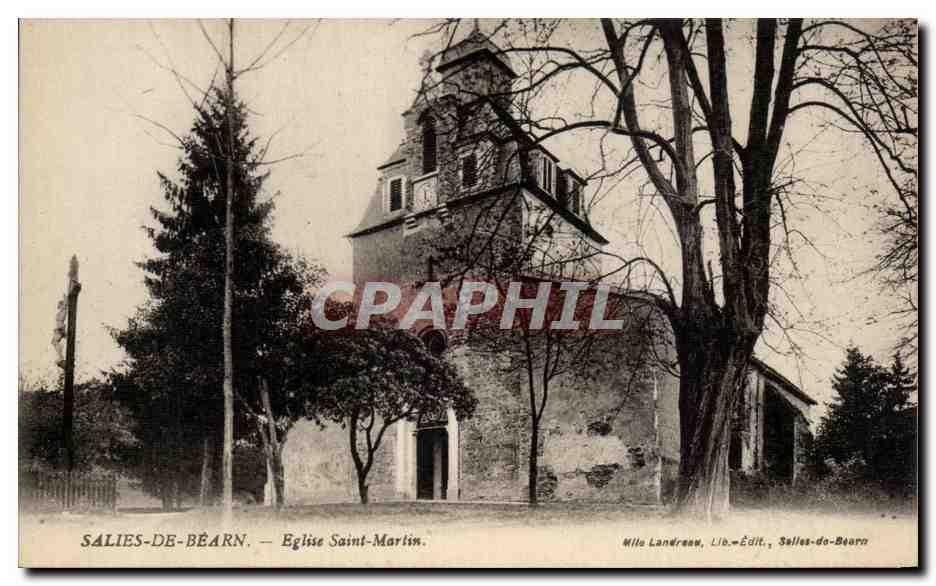 Salies-de-Béarn — Chiesa di San Martino — Milo Landreau, Lib. Édit., Salies-do-Béarn