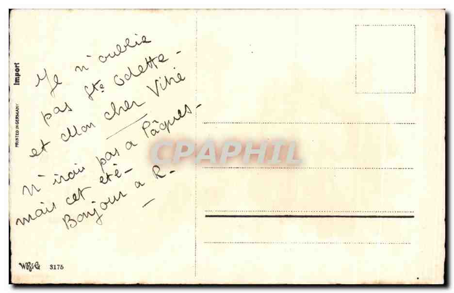 CPA Fantaisie Fleurs Bonne Fete Rose — Verso