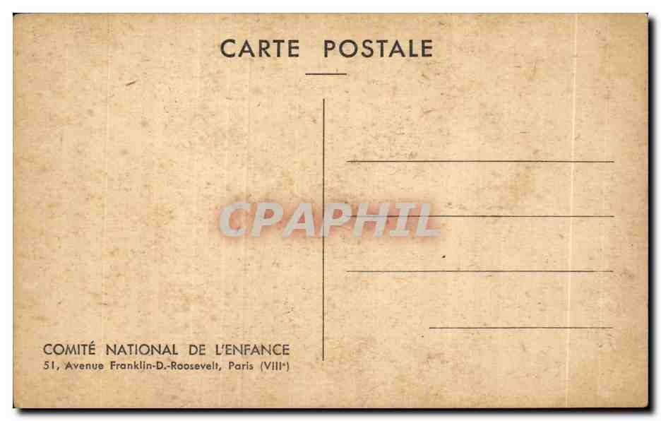 CPA Semaine National d enfance Les animaux malades de la peste Plage Elephant Ours Loup Chameau Camel Wolf Cheval Horse — Rückseite