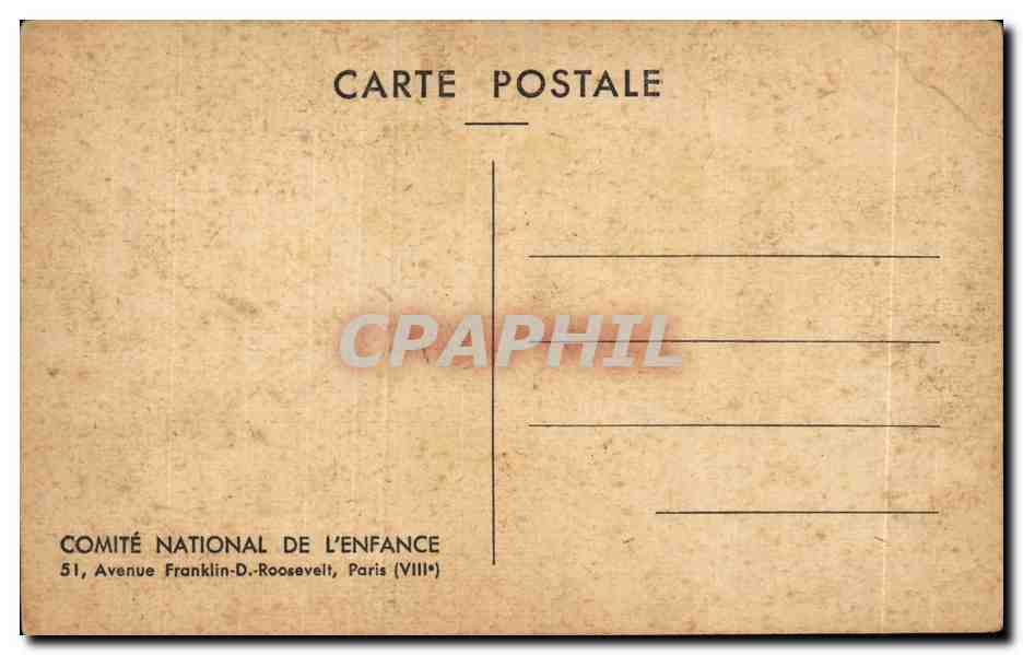CPA Semaine National d enfance Les deux taureaux et la grenouille Bull Frog — Rückseite