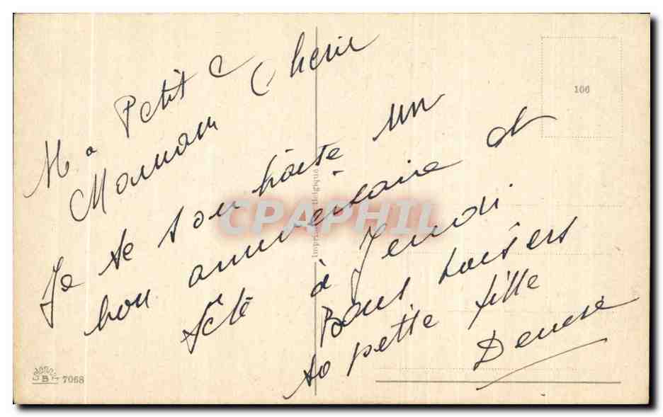CPA Fantaisie Fleur Bonne fete Fer a cheval — Rückseite
