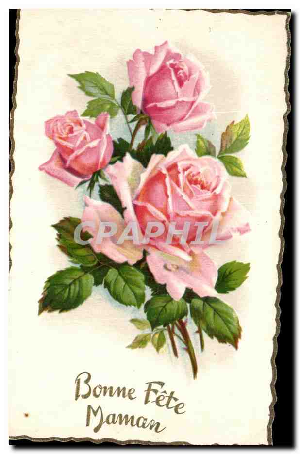 CPA Fantaisie Fleur Bonne Fete Maman