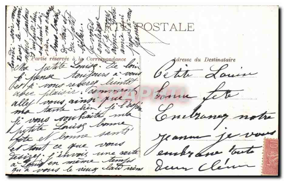 Poissons et roses — carte postale décorative — éditeur non visible — Reverso