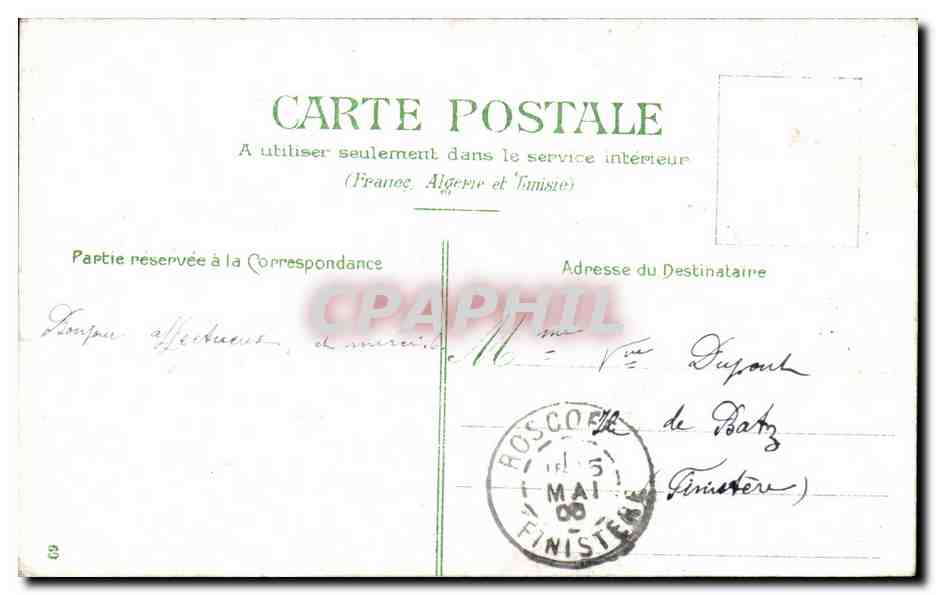 CPA Fantaisie Fleur Souvenirs d Amitie — Rückseite