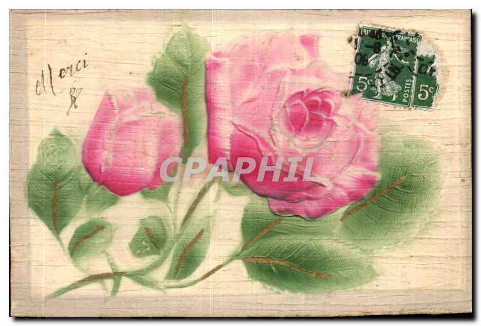 CPA Fantaisie Fleur Roses