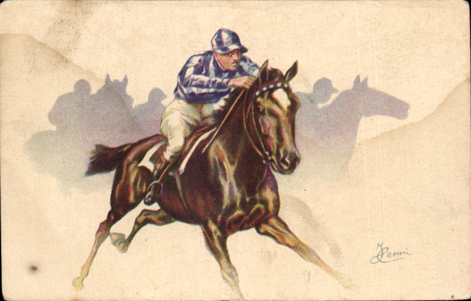 Course de chevaux — Jockey en action — Gasparrini, Milan