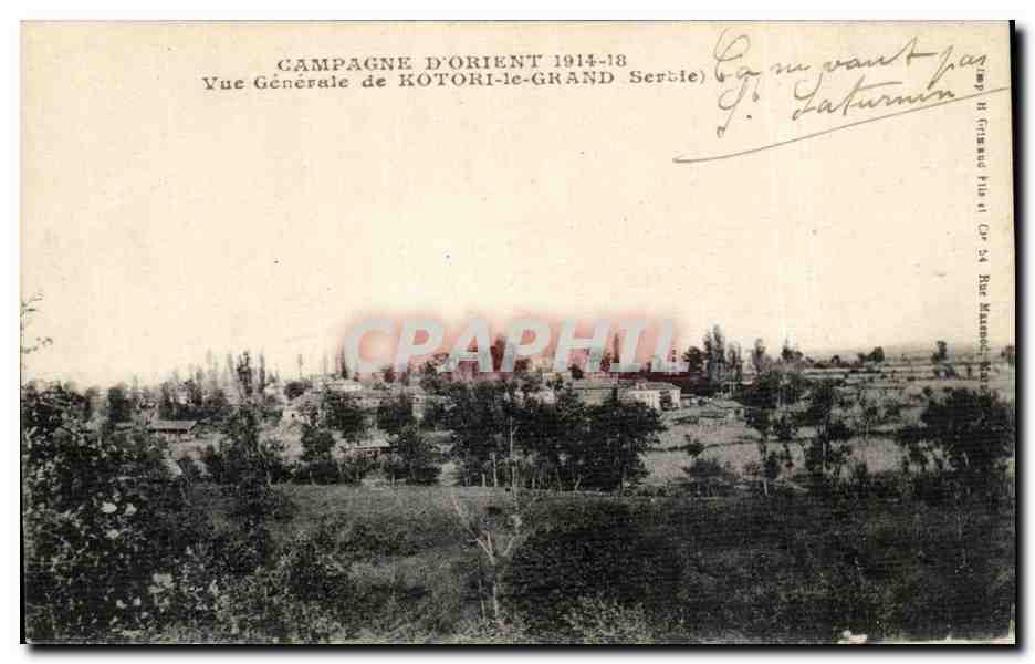 CPA Campagne D Orient 1914 18 Vue Generale de Kotori le Grand Serbie Serbia
