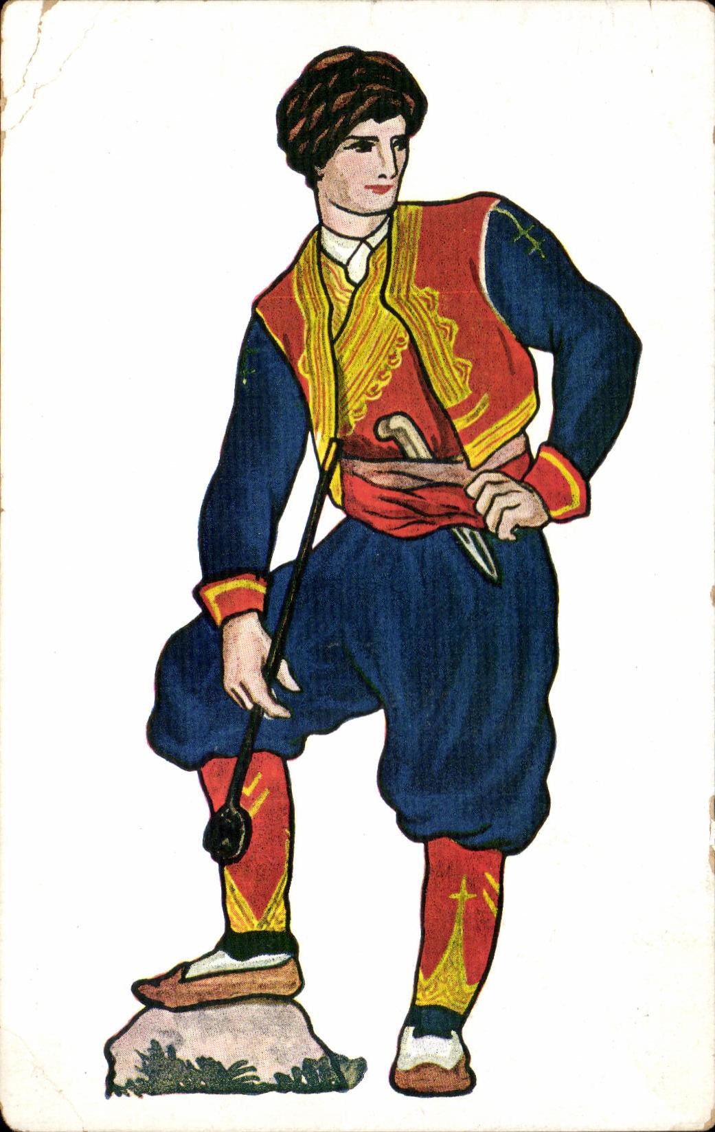 Costume traditionnel dalmate — Dubrovnik — éditeur G. Turković, série II, n°7