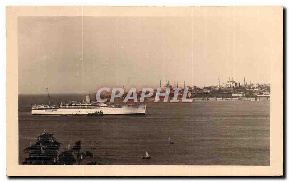CPA Constantinople Bhosphorus Straits Turkey Turquie Bateau