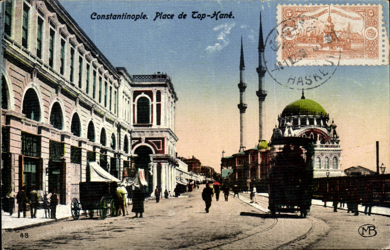 CPA Constantinople Place de Top Hant Turkey Turquie