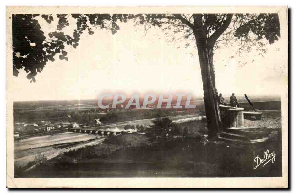 CPA Saint Sever Rond Point de Morlanne et le Pont