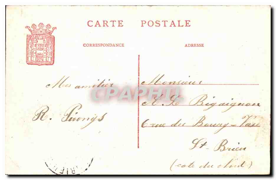CPA Mons Le Palais de Justlce — Rückseite