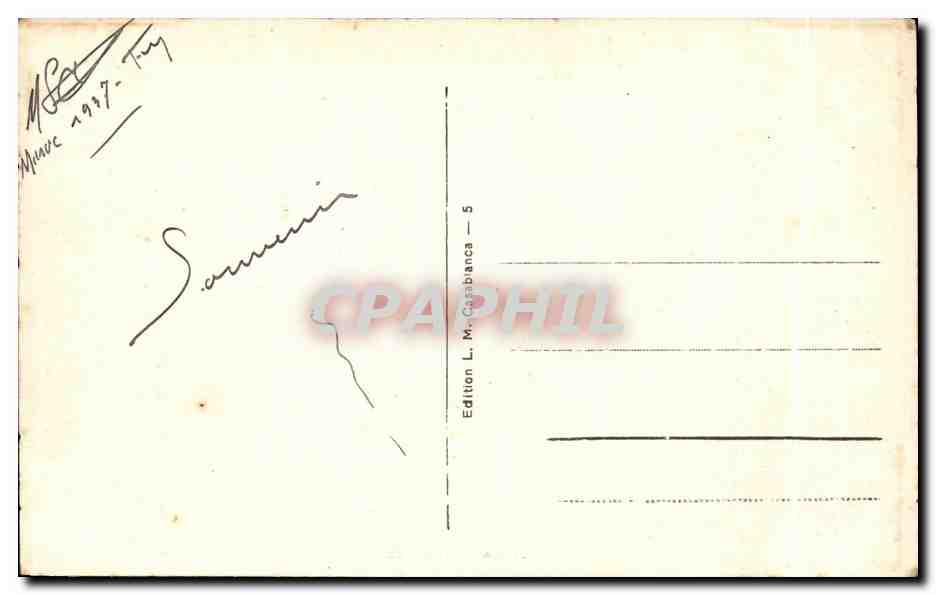 CPA Maroc Casablanca La Gare — Rückseite