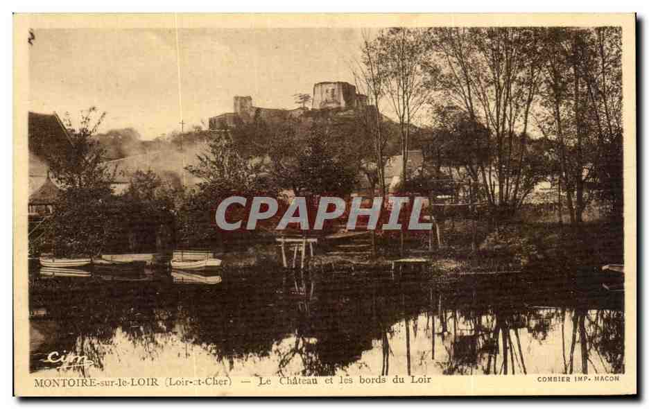 Montoire-sur-Loir (Loir-et-Cher) — Le Château et les bords du Loir — Combier Imp. Macon